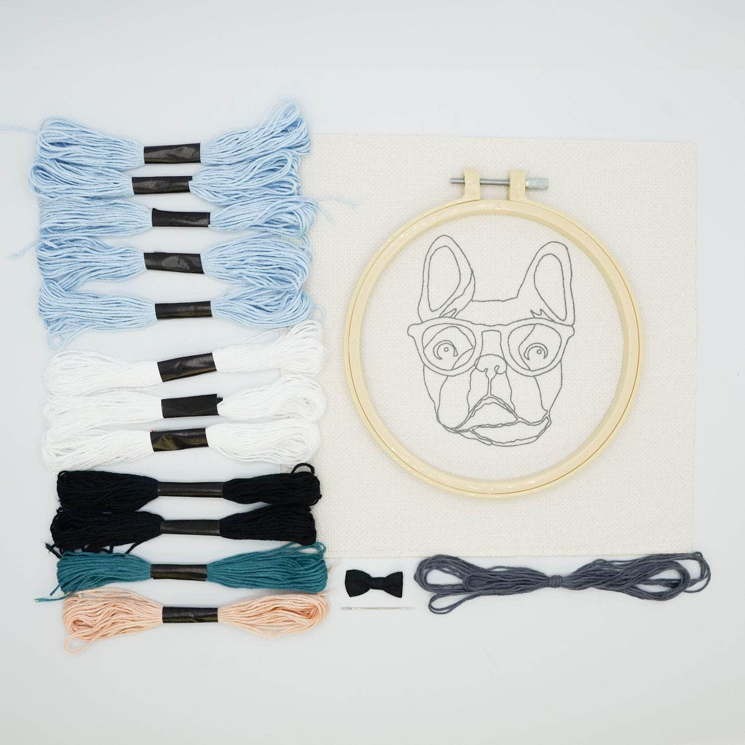 Punch Needle Kit 6" Hoop - Bunny, Unicorn, or Boston Terrier - Image 3